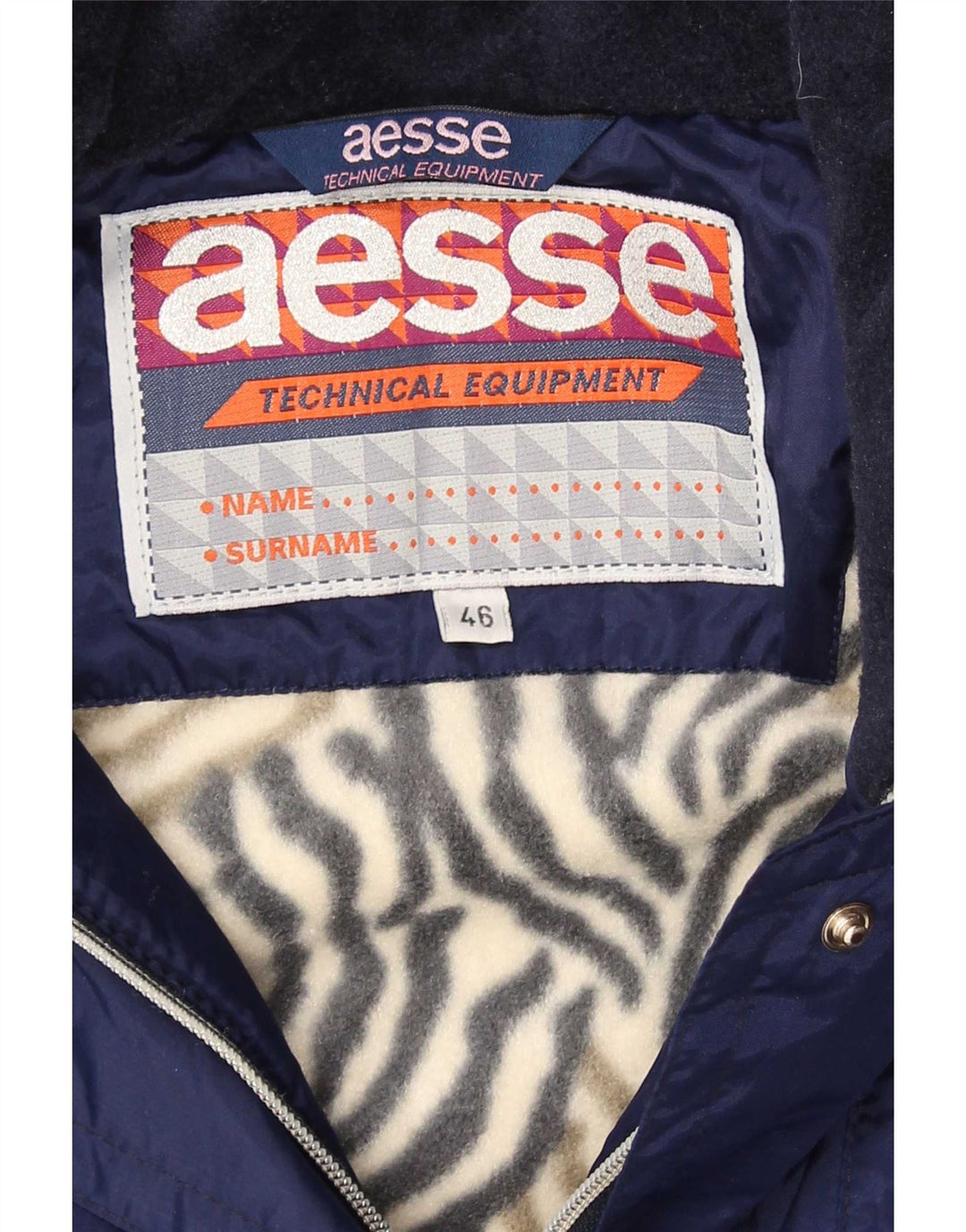 Aesse feminino agasalho completo EU 46 XL azul marinho colorblock