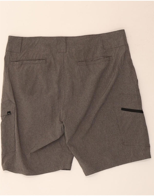 Denali Mens Cargo Shorts W36 Grande Poliéster Cinza