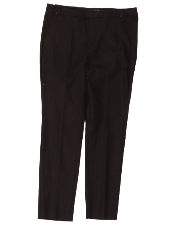 Zara Calça Chino Feminina Slim EU 38 Pequeno W28 L26 Algodão Preto