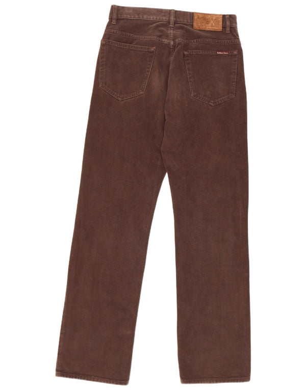 Jeans retos masculinos Marlboro Classics W32 L34 algodão marrom