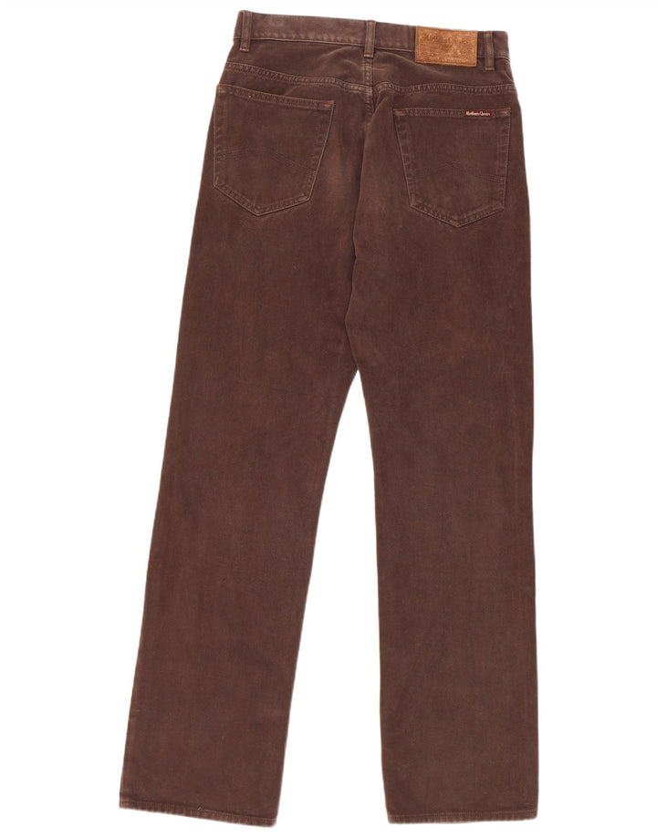 Jeans retos masculinos Marlboro Classics W32 L34 algodão marrom