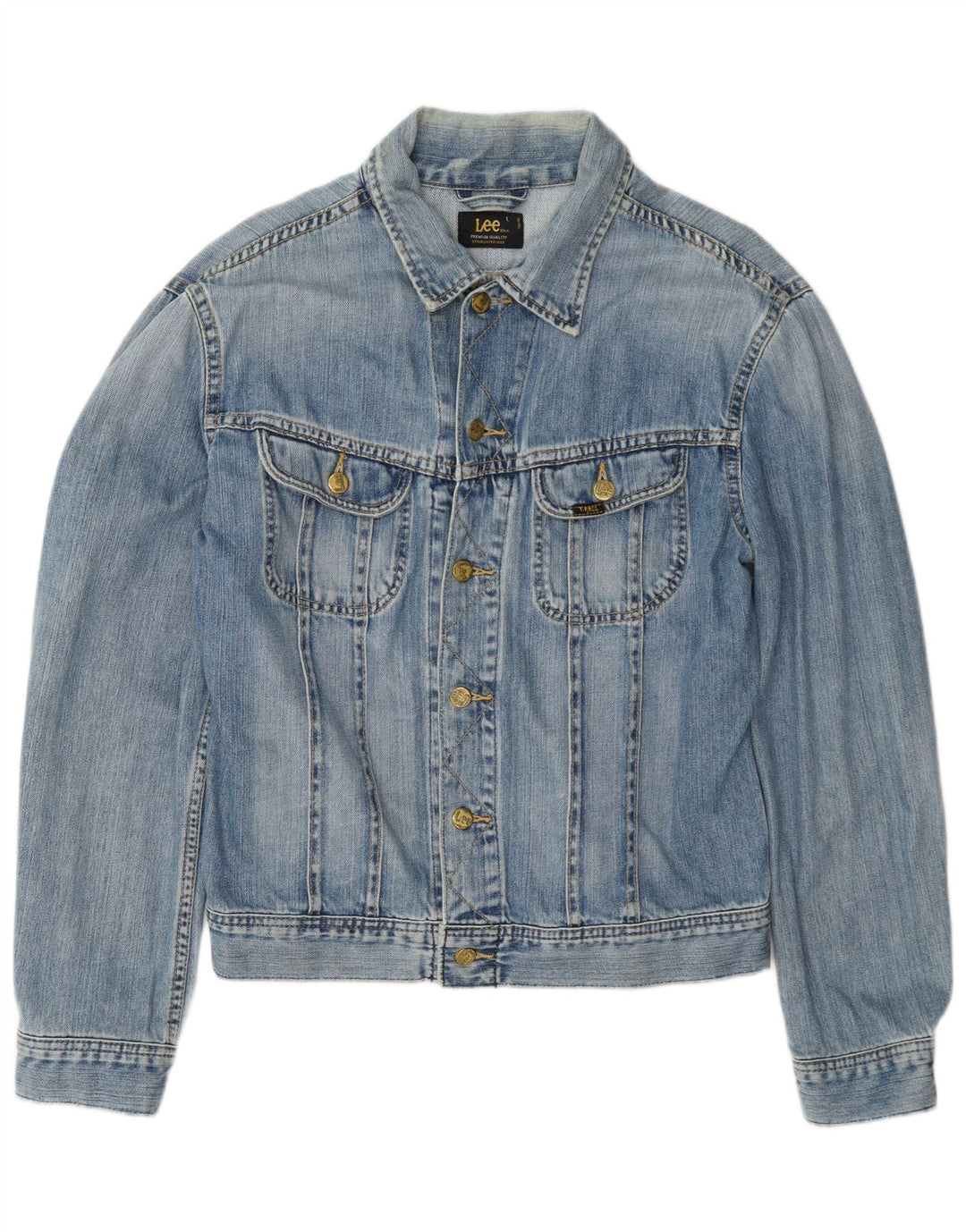Lee Mens Rider Denim Jacket UK 40 Grande Algodão Azul