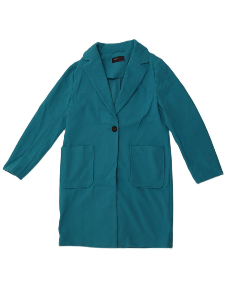 Sobretudo feminino MARKS & SPENCER UK 10 pequeno azul poliéster