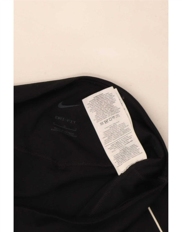 Leggings Nike Dri Fit Graphic Crop Femininas UK 12 Médio Preto Poliéster