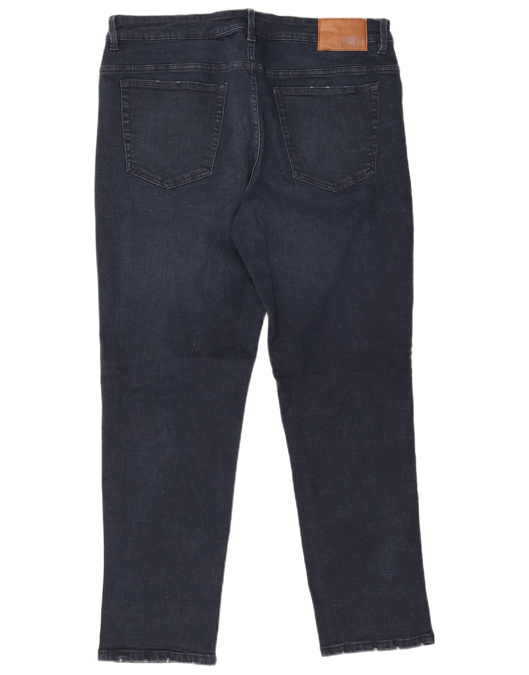 Dkny Mens Duane Straight Jeans W36 L30 Azul Marinho Algodão