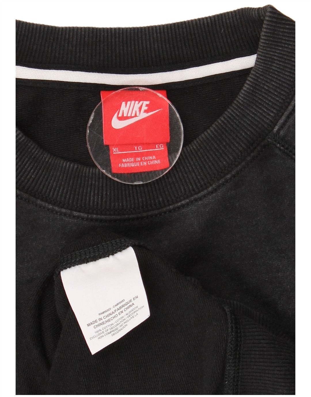 Moletom gráfico masculino Nike Jumper XL preto algodão