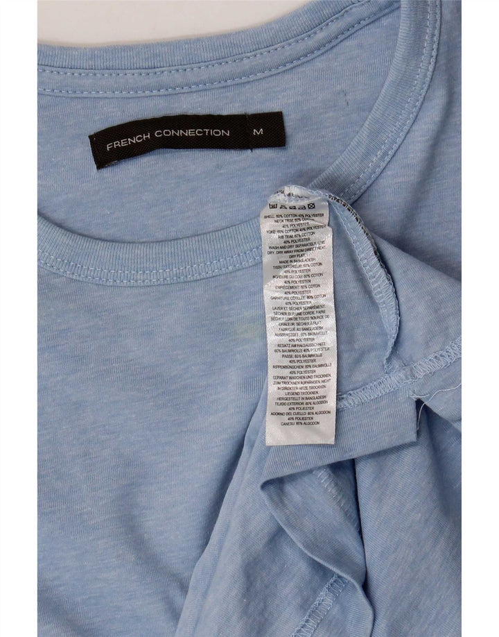 Camiseta masculina French Connection Top de algodão azul médio
