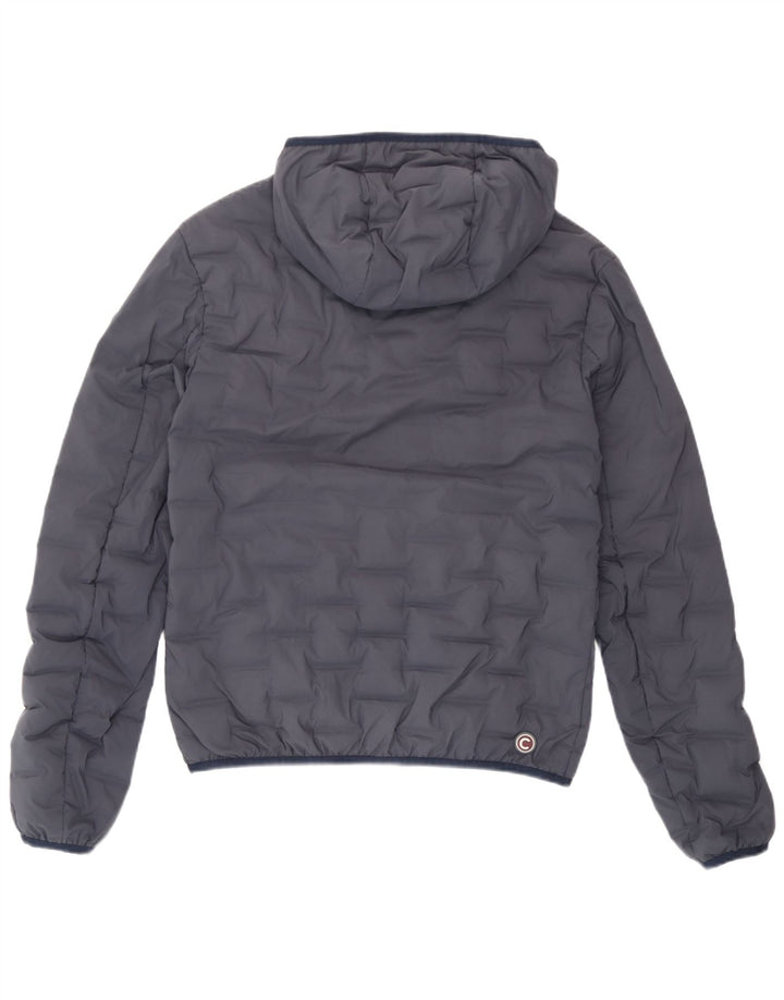 Jaqueta acolchoada com capuz feminino Colmar IT 46 grande poliéster azul marinho