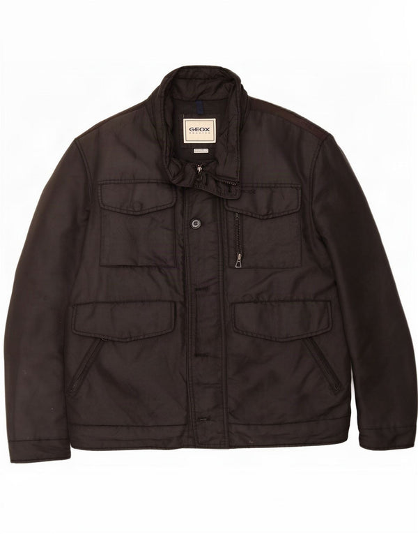 Jaqueta utilitária masculina Geox UK 44 2XL poliéster preto