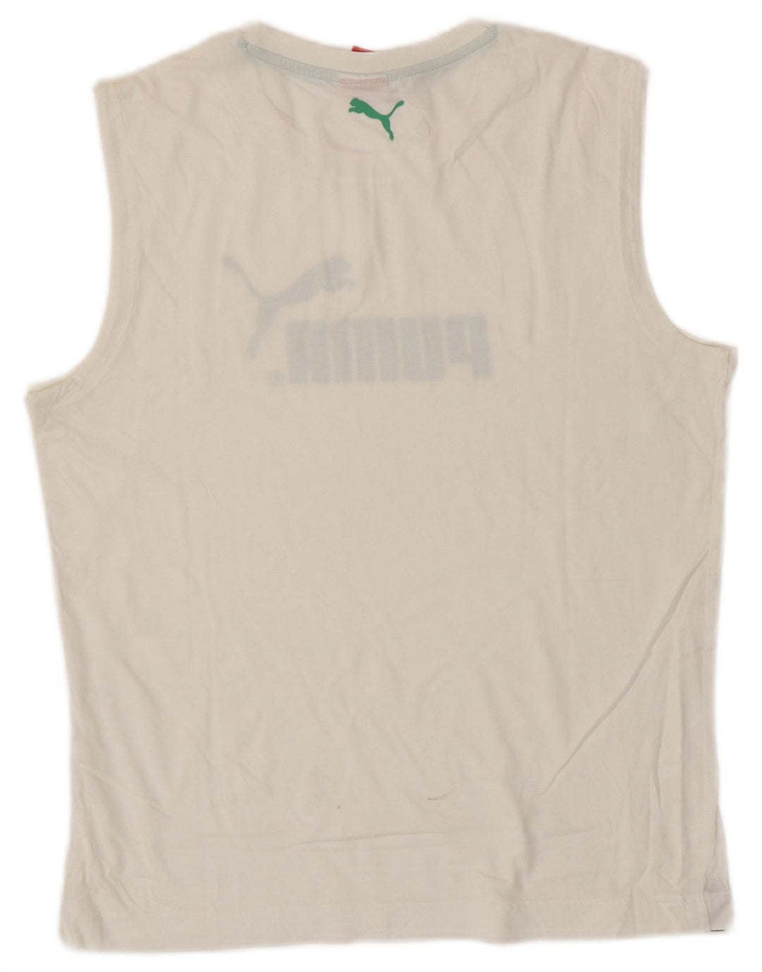 Puma Mens Graphic Vest Top Médio Branco