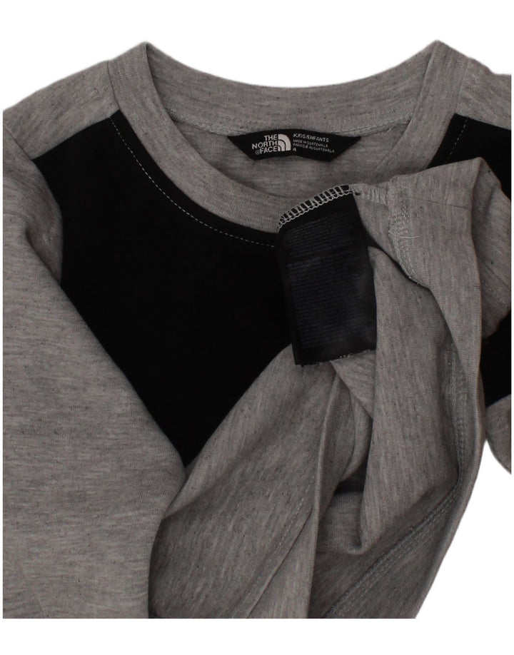 Moletom feminino THE NORTH FACE 3-4 anos cinza colorblock algodão