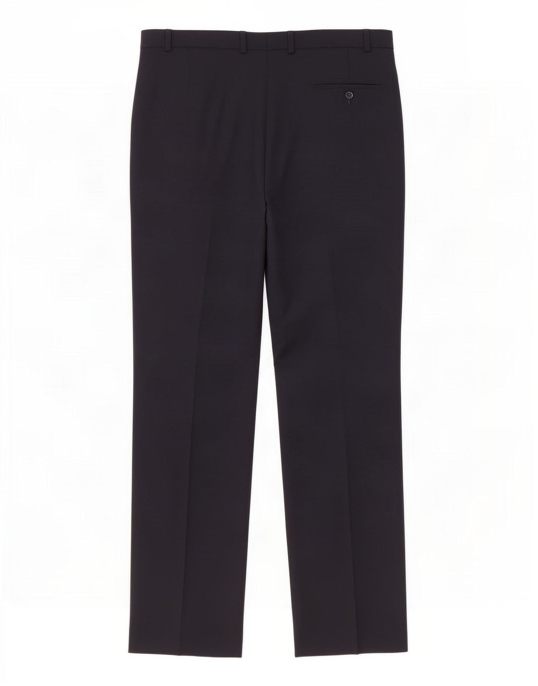 Calça masculina de ajuste regular Marks & Spencer W38 L33 azul marinho poliéster
