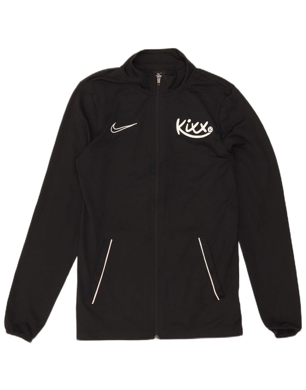 Nike Mens Dri Fit Graphic Tracksuit Top Jaqueta Pequena Poliéster Preto