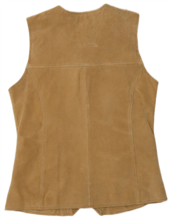 Colete feminino de camurça Woodland IT 44 couro bege médio