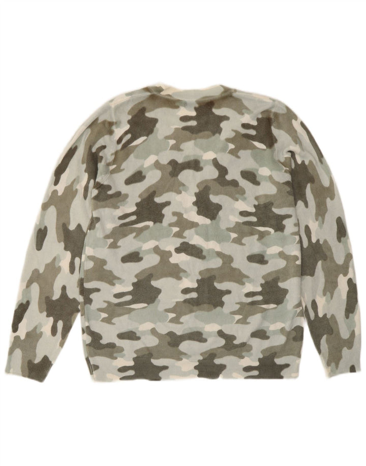 Suéter feminino Marks & Spencer com decote em V Reino Unido 14 médio multicolorido
