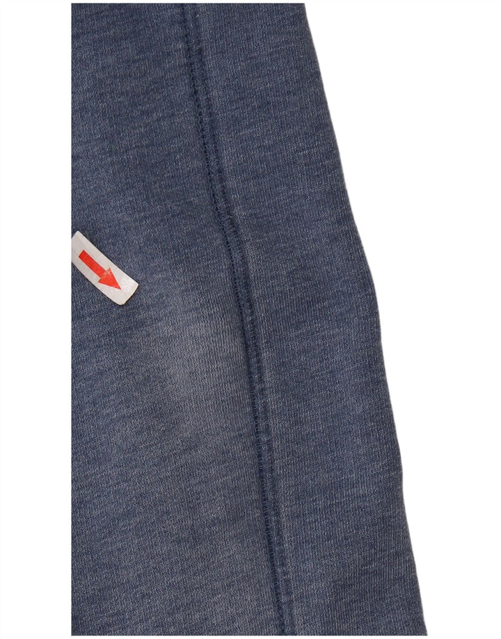 WEIRD FISH Suéter masculino com gola redonda e botão gráfico pequeno azul marinho