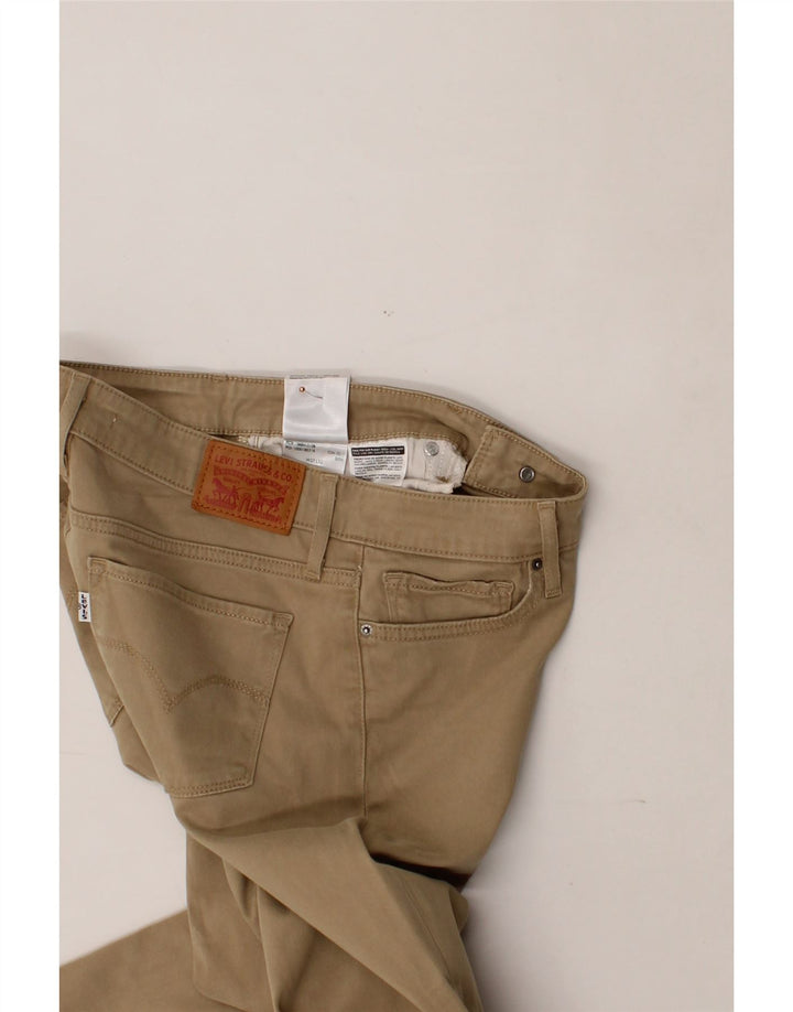 LEVI'S Womens 712 Slim Casual Trousers W27 L27 Beige Cotton Vintage Levi's and Second-Hand Levi's from Messina Hembry 