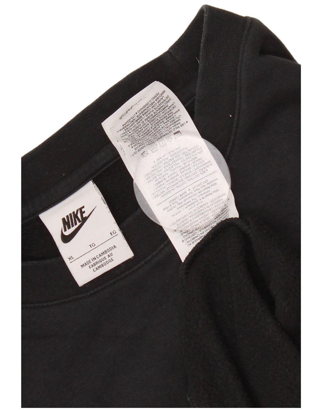 Moletom gráfico masculino Nike Jumper XL preto algodão