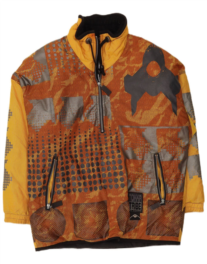 Jaqueta corta-vento masculina Tokka Tribe UK 38 Médio Amarelo Geométrico