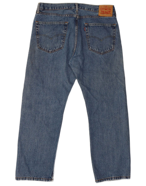 Levi's Masculino 505 Straight Jeans W36 L29 Azul Algodão