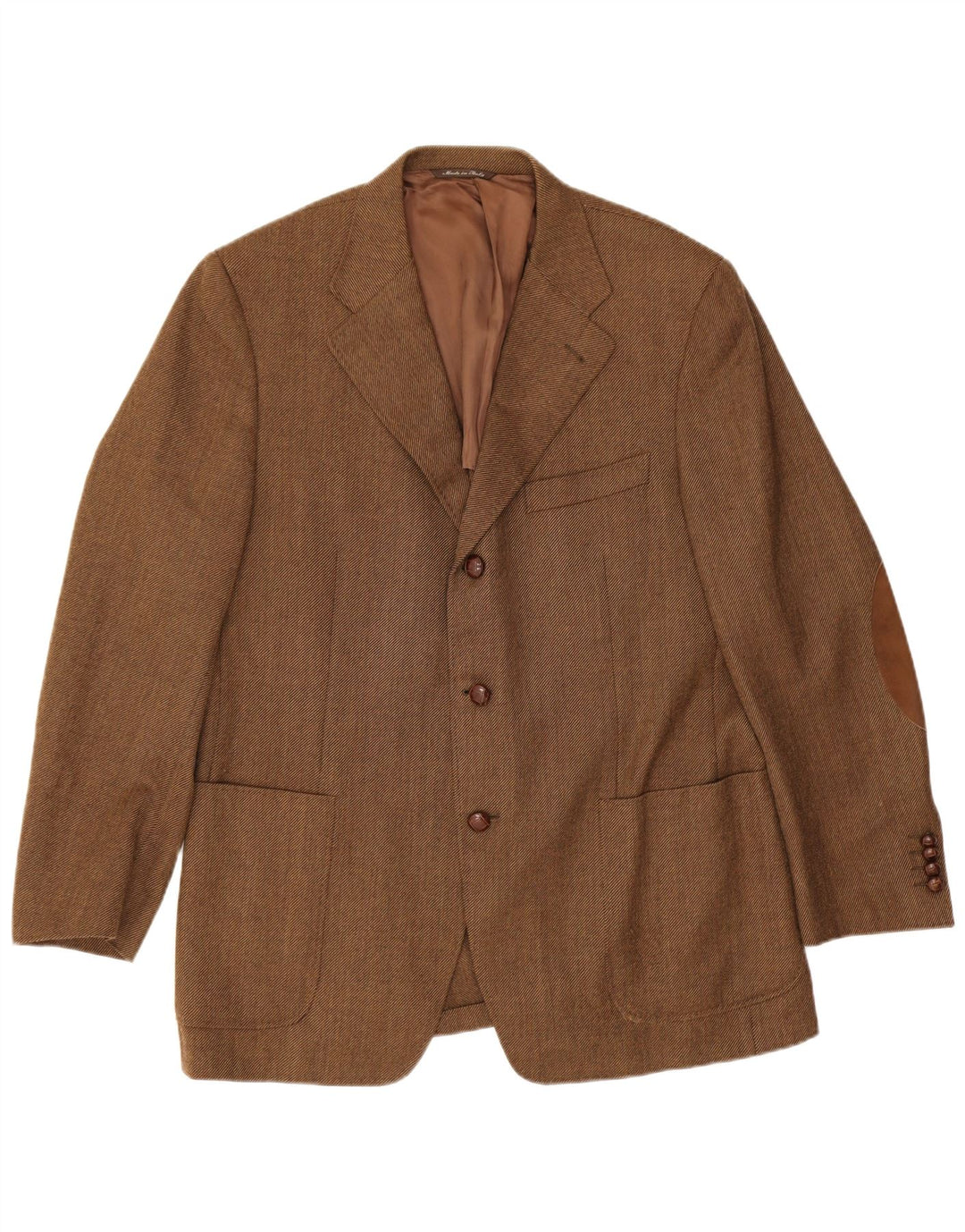 Jaqueta Blazer Masculina Canali com 3 Botões IT 54 2XL Lã Virgem Marrom