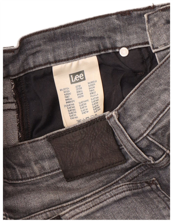 Lee Womens Rider Slim Jeans W28 L32 Cinza Algodão