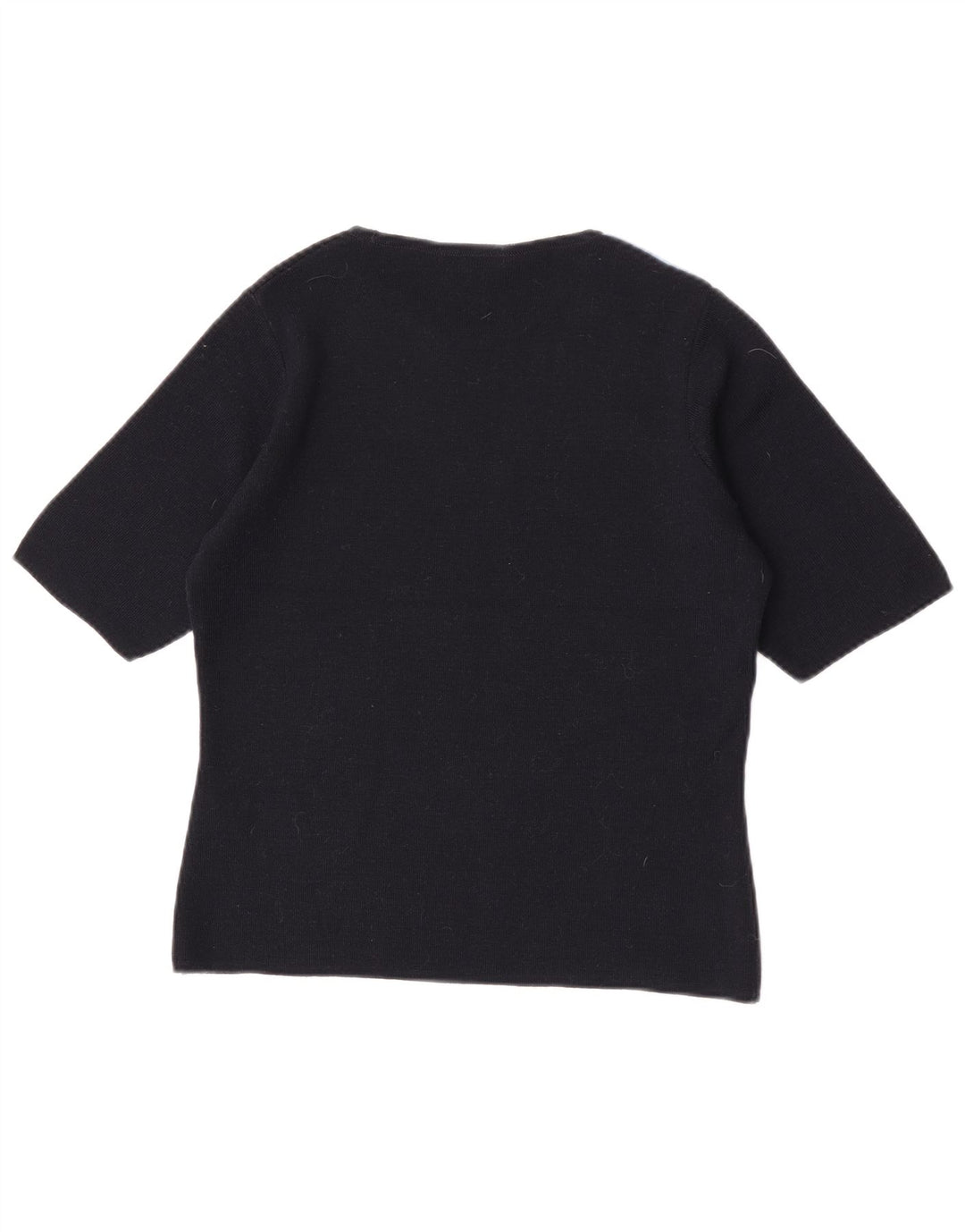 Suéter feminino Marks & Spencer com gola canoa Reino Unido 14 médio preto
