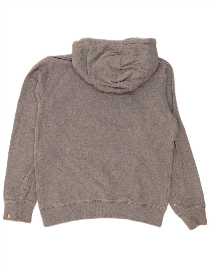 Suéter feminino com capuz gráfico Calvin Klein Jeans algodão cinza médio