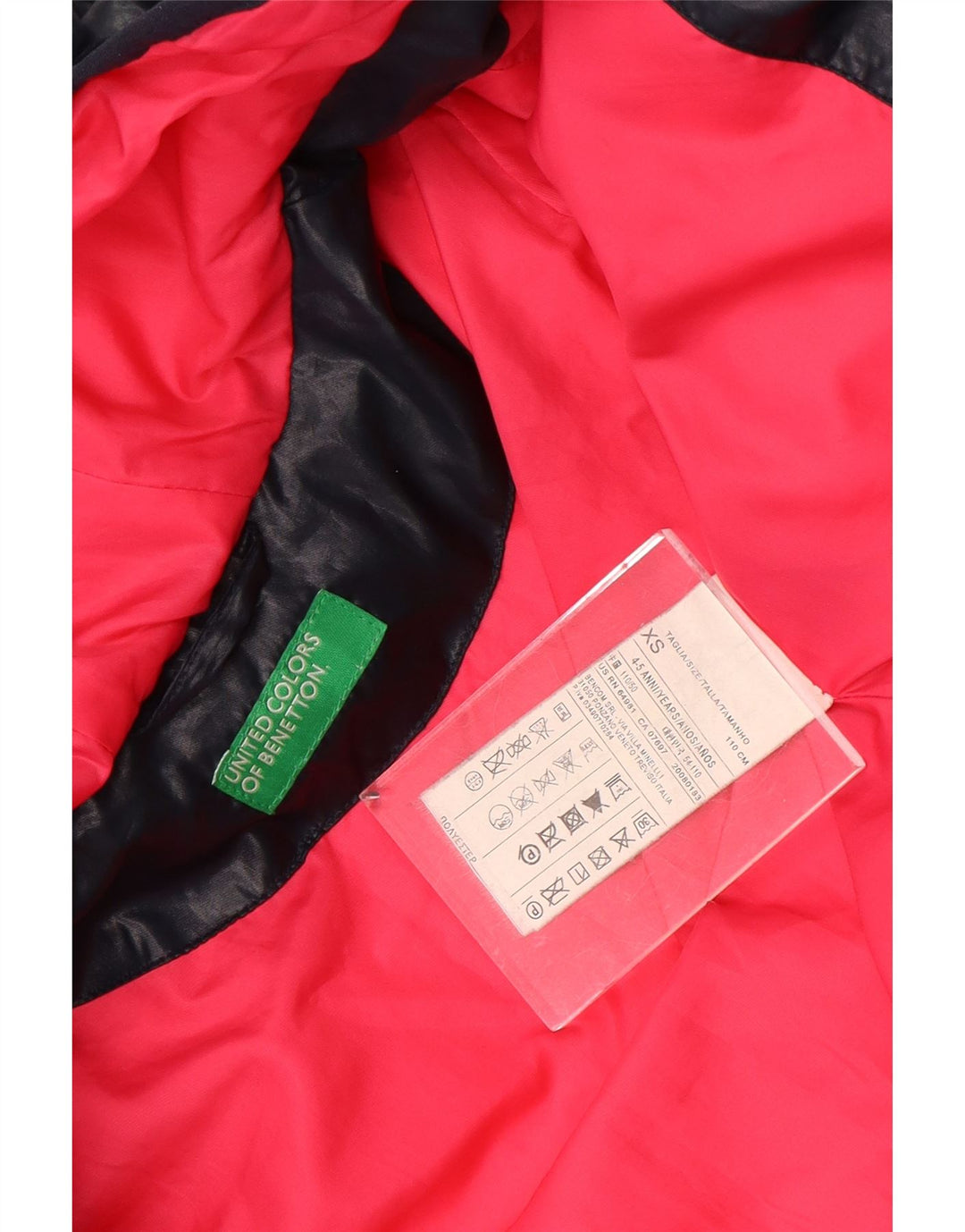 Casaco acolchoado com capuz para menina BENETTON 4-5 anos XS azul marinho poliéster