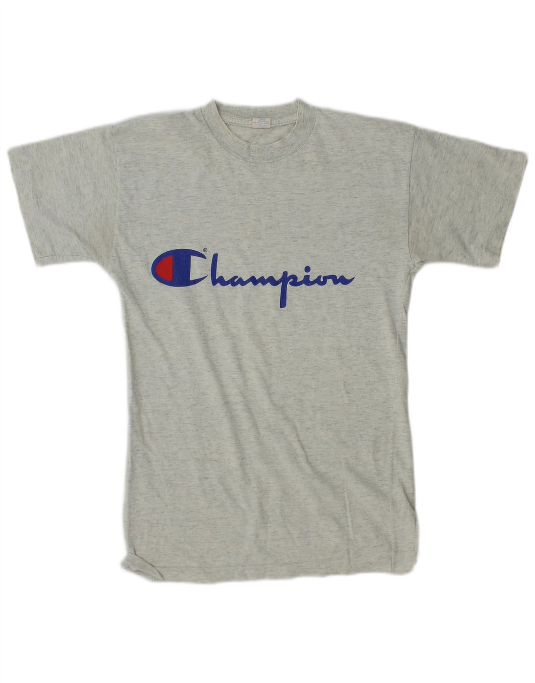 Camiseta gráfica CHAMPION Boys 11-12 anos grande algodão manchado cinza