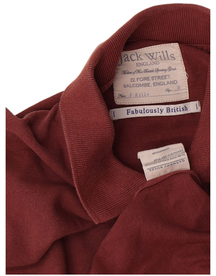 Camisa polo masculina Jack Wills algodão marrom médio