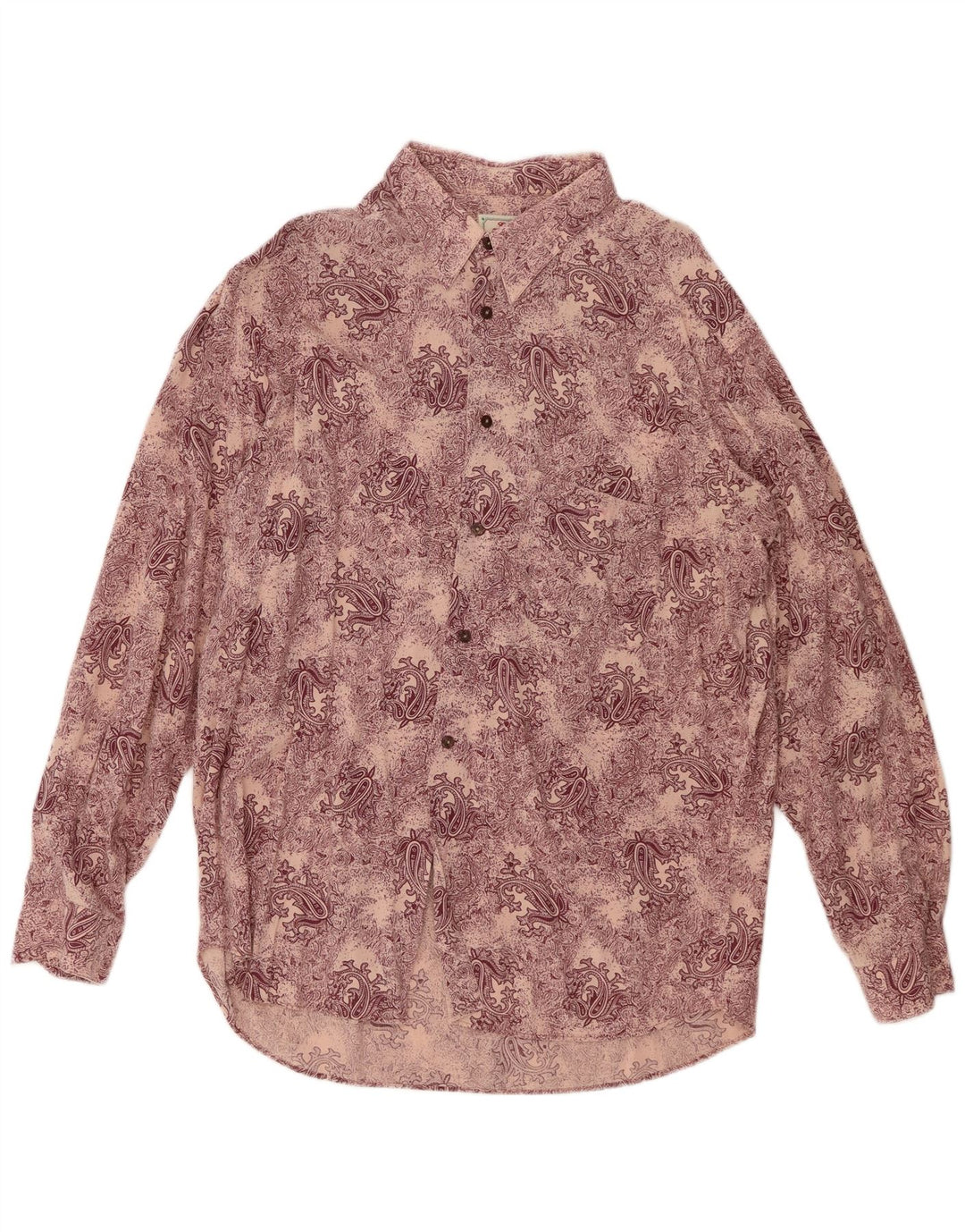 Camisa masculina LEADER XL roxa Paisley Viscose