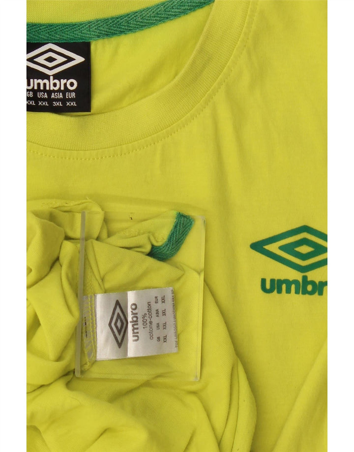 Camiseta masculina Umbro Top 2XL algodão amarelo