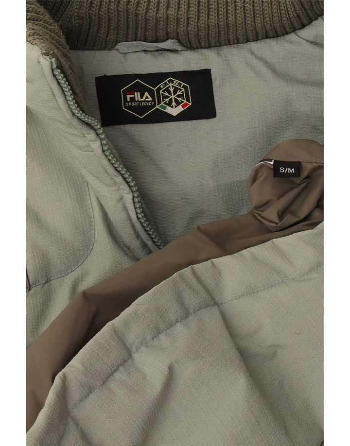 Jaqueta acolchoada masculina Fila UK 36 pequena verde
