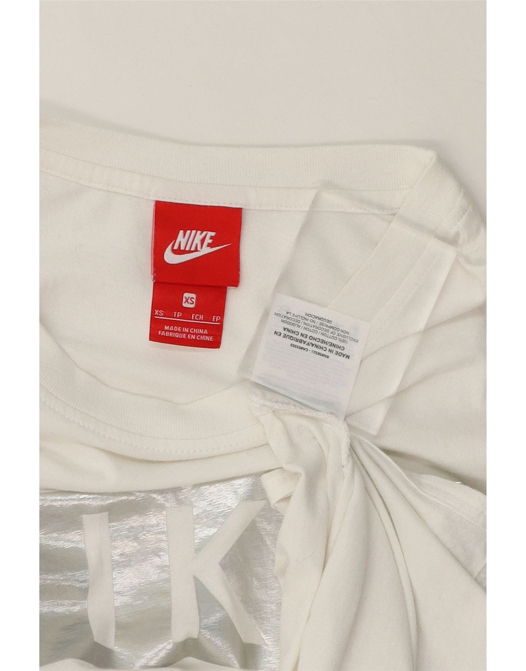 NIKE Womens Graphic Vest Top UK 6 XS White Cotton Vintage Nike and Second-Hand Nike from Messina Hembry 