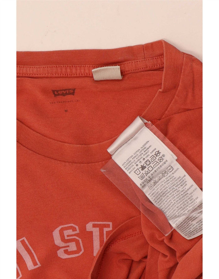 Camiseta gráfica masculina Levi's Top médio algodão laranja
