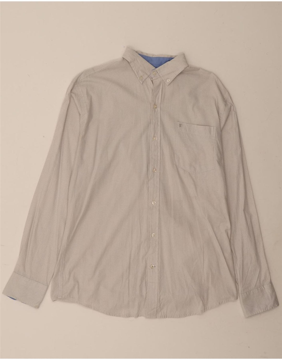 Camisa masculina IZOD algodão guingão cinza médio