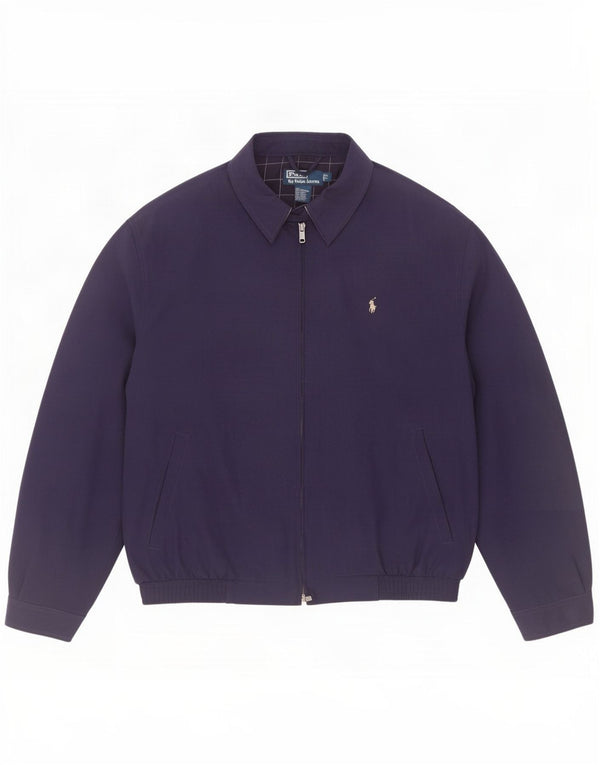 Jaqueta bomber masculina Polo Ralph Lauren Reino Unido 40 grande poliéster azul marinho