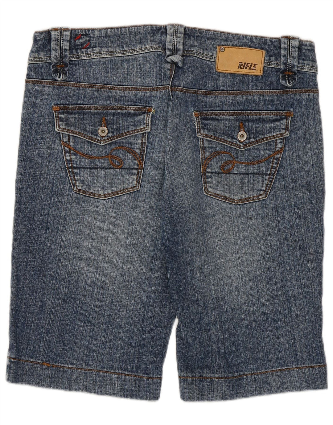 Shorts jeans feminino RIFLE W30 algodão azul médio