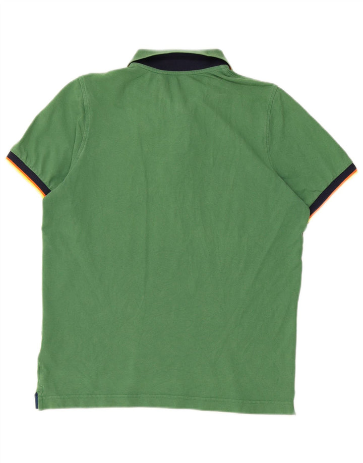 Camisa polo masculina K-WAY algodão verde médio
