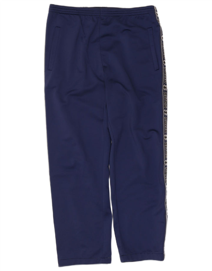 Calça de treino masculina Errea com estampa gráfica azul marinho médio poliéster