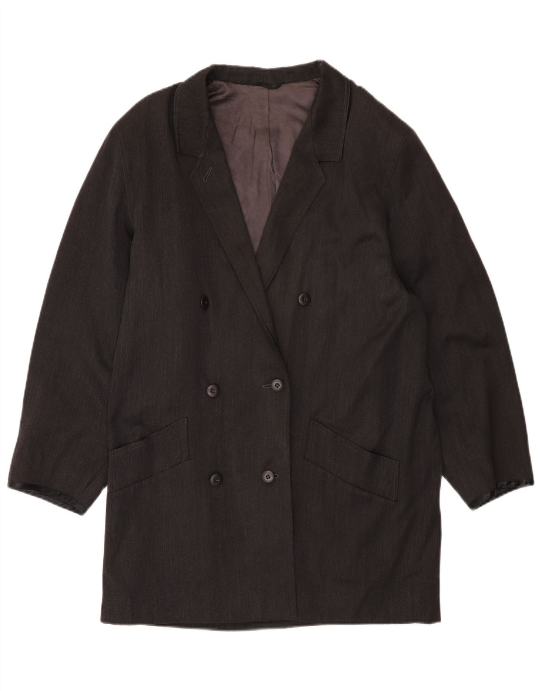 Casaco feminino Sportmax com peito duplo UK 14 cinza médio