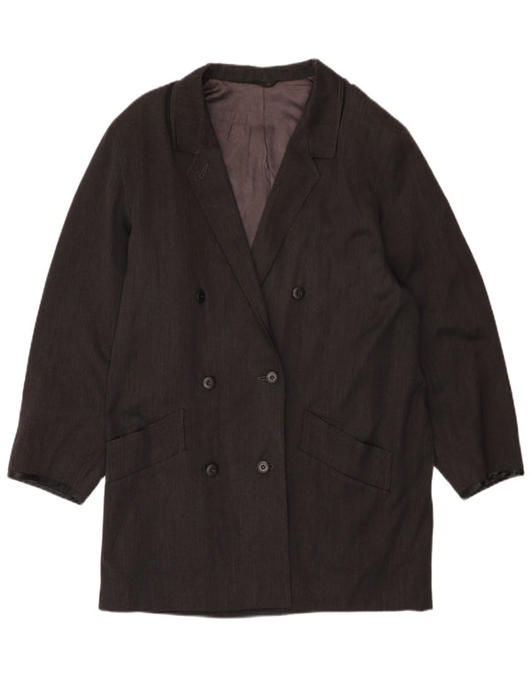 Casaco feminino Sportmax com peito duplo UK 14 cinza médio