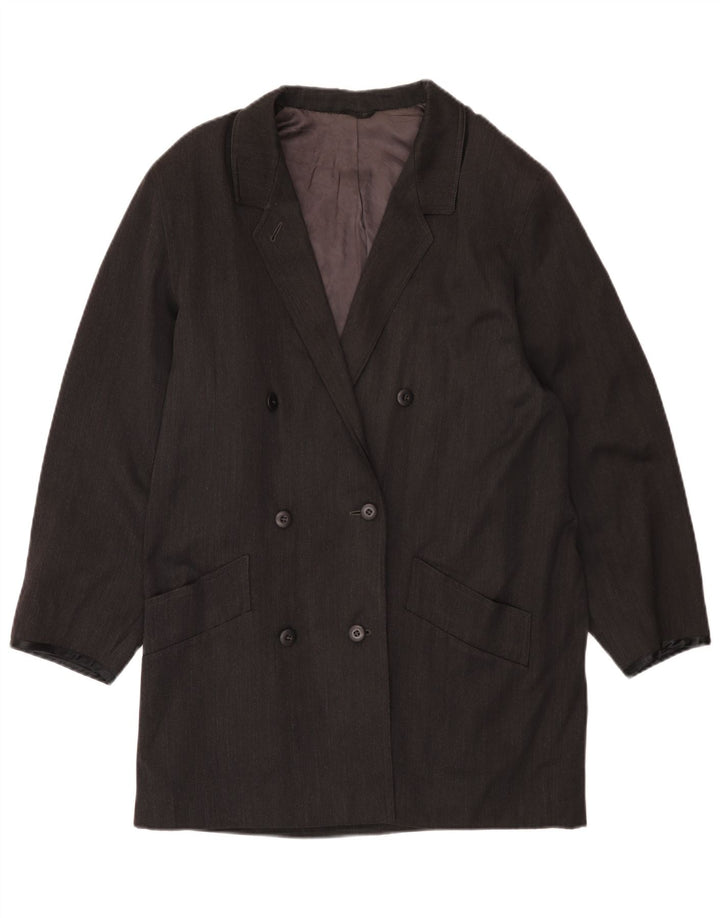 Casaco feminino Sportmax com peito duplo UK 14 cinza médio