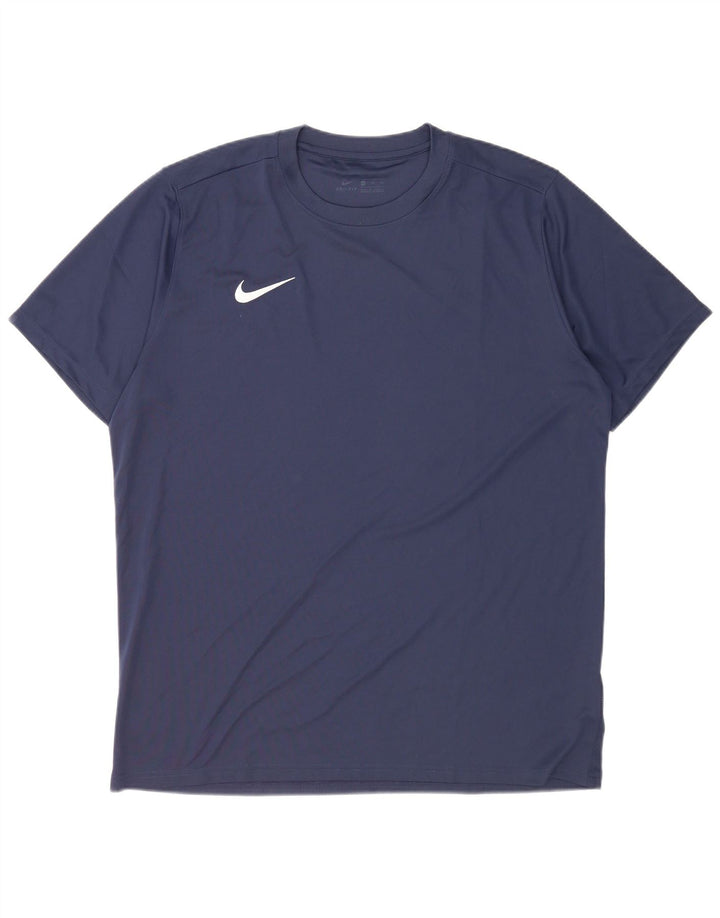 Camiseta masculina Nike Dri Fit Top 2XL poliéster azul marinho