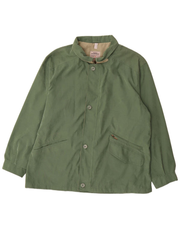 Vintage Mens Utility Jacket UK 50 5XL Green Polyester