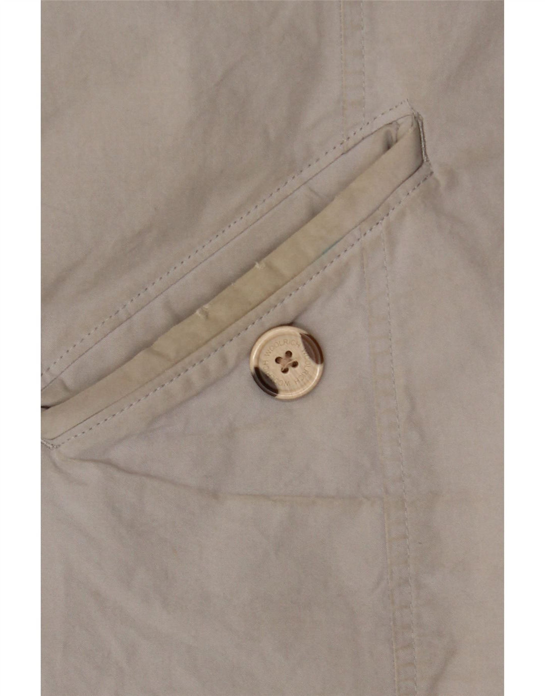 Casaco acolchoado com capuz feminino Woolrich Reino Unido 14 algodão cinza médio