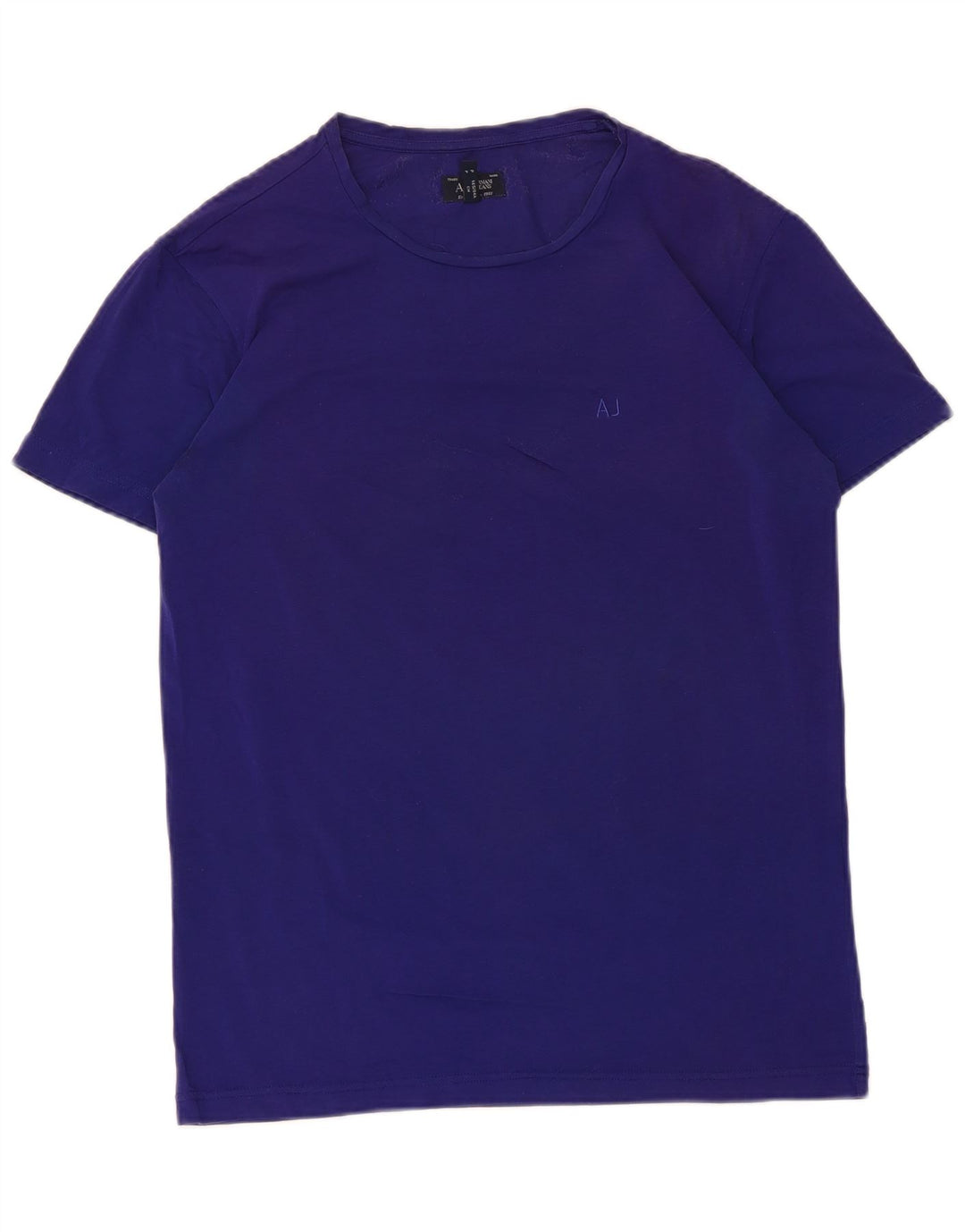 Camiseta masculina Armani Jeans Top pequeno algodão roxo