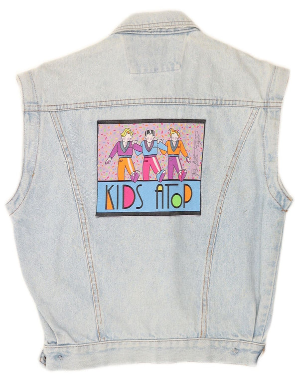 Colete Casucci Boys Graphic Denim 9-10 Anos Azul Algodão