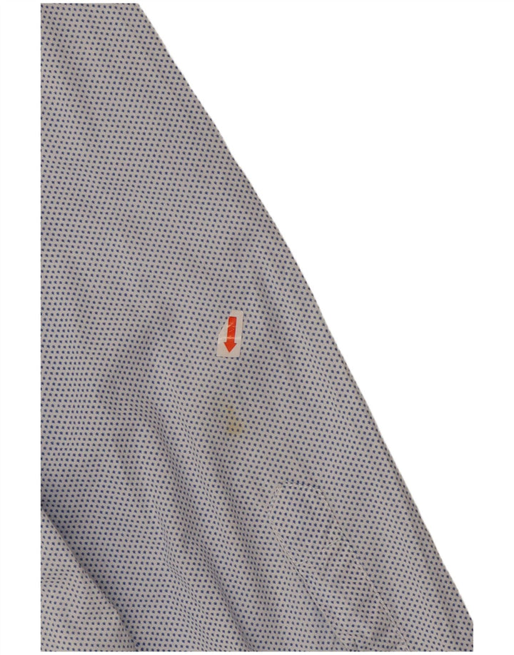 Camisa masculina Gas grande algodão manchado azul